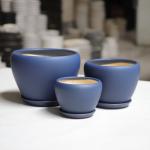 Elegant Round Ceramic Pots For Your Home Or Business Various Sizes Available