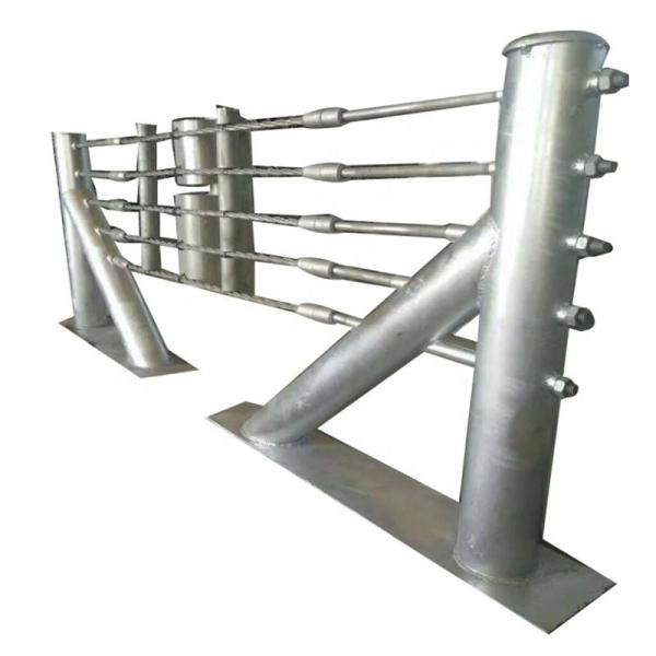 Roadway Safety Barrier Flexible Cable Guardrail With Galvanized Powder Coated