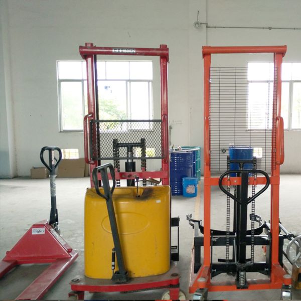 semi automatic trolley forklift, storage battery , Semi Electric Stacker forklift, Semi Automatic Forkli