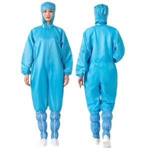 Wholesale Conductive Fiber Anti Static Overall ESD Unisex Overcoat Cleanroom Suit from china suppliers
