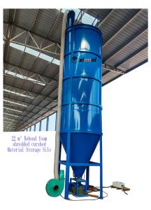 Wholesale 22 M³ Rebond Foam Material Storage Tank Recycling PU Foam Shredded Crushed Stirring Silo For Steam Foaming Machine from china suppliers