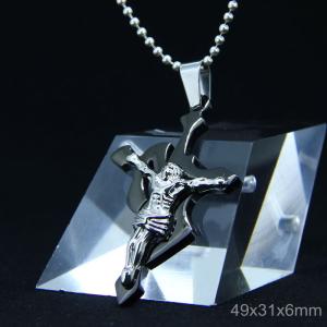 Wholesale Fashion Stainless Steel Jesus Gothic Christian Worship Favorite Necklace Pendant LPJ08 from china suppliers