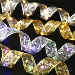 Christmas Decoration LED Ribbon Lights Christmas Tree Ornaments DIY Lace Bows