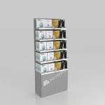 Skincare Display Cabinet Iron Containing Gray Facial Mask Cabinet For Branding