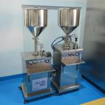Liquid And Paste Cream Jam Sauce Jar Filling Machine Pneumatic Single Head