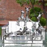 Mirror Polished Stainless Steel Cartoon Figure Decorative Sculpture 2