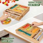 Sustainable Bamboo Ziplock Storage Box for Easy Kitchen Organization and Food