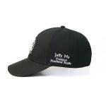 Outdoor Adjustable Embroidered Baseball Caps Plain Custom Blank Black Color