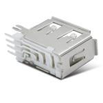 2 Amp USB A Female Connector 4 Pin 90 Degree Side Plug Type ISO Certificate