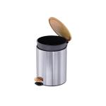 Round Stainless Steel Pedal Trash Bin With Soft Close Inner Bucket 3L 5L 12L 20L