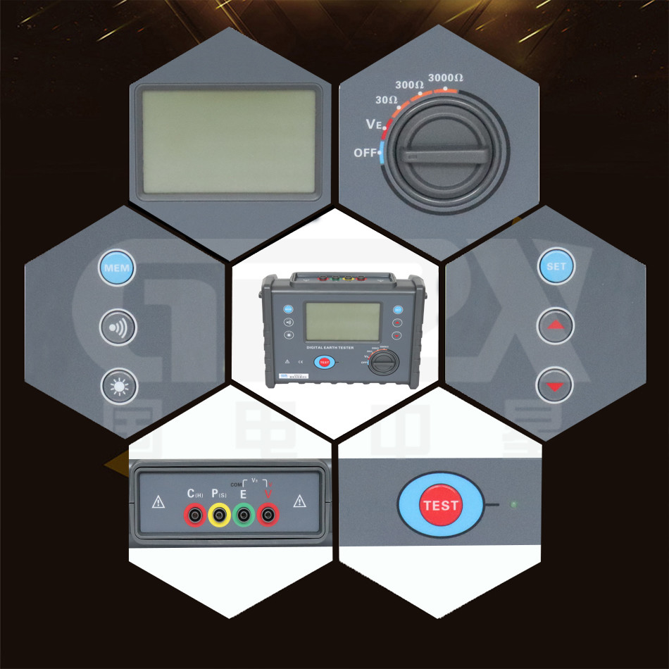 Digital Portable Earth Resistance Tester With Soil resistivity measurement