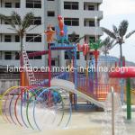 Fiberglass Kids Splash Water Playground With Open Straight Water Slide