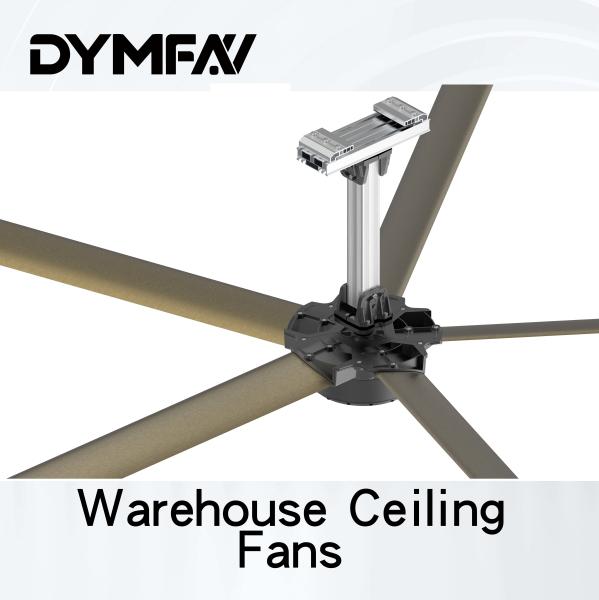 10ft Aluminum Industrial HVLS Fans Solar Energy Workshop Big Commercial Ceiling