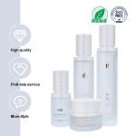 40ml/100ml/120ml/50g Glass White Cylindrical Frosted With White Lid For Cosmetic