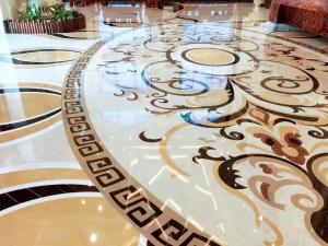 Wholesale Hall Decorative Natural Stone Floor Medallions Nice Water Jet Pattern from china suppliers