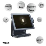 15" / 17" Capacitive Touch Screen Point Of Sale Computer System Low Power