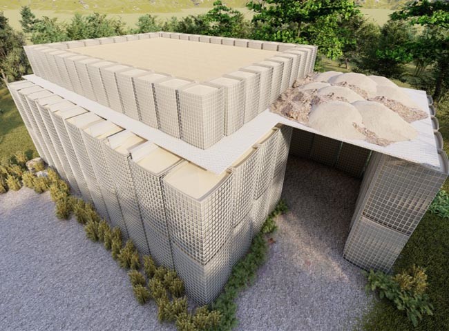Defensive Bastion 50 × 50 mm Gabion Barrier For Military Defense And Flood Protection
