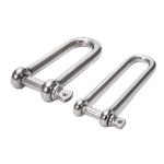 Precision Casting Technology 304 316 Stainless Steel Bolt Type Chain Shackle D