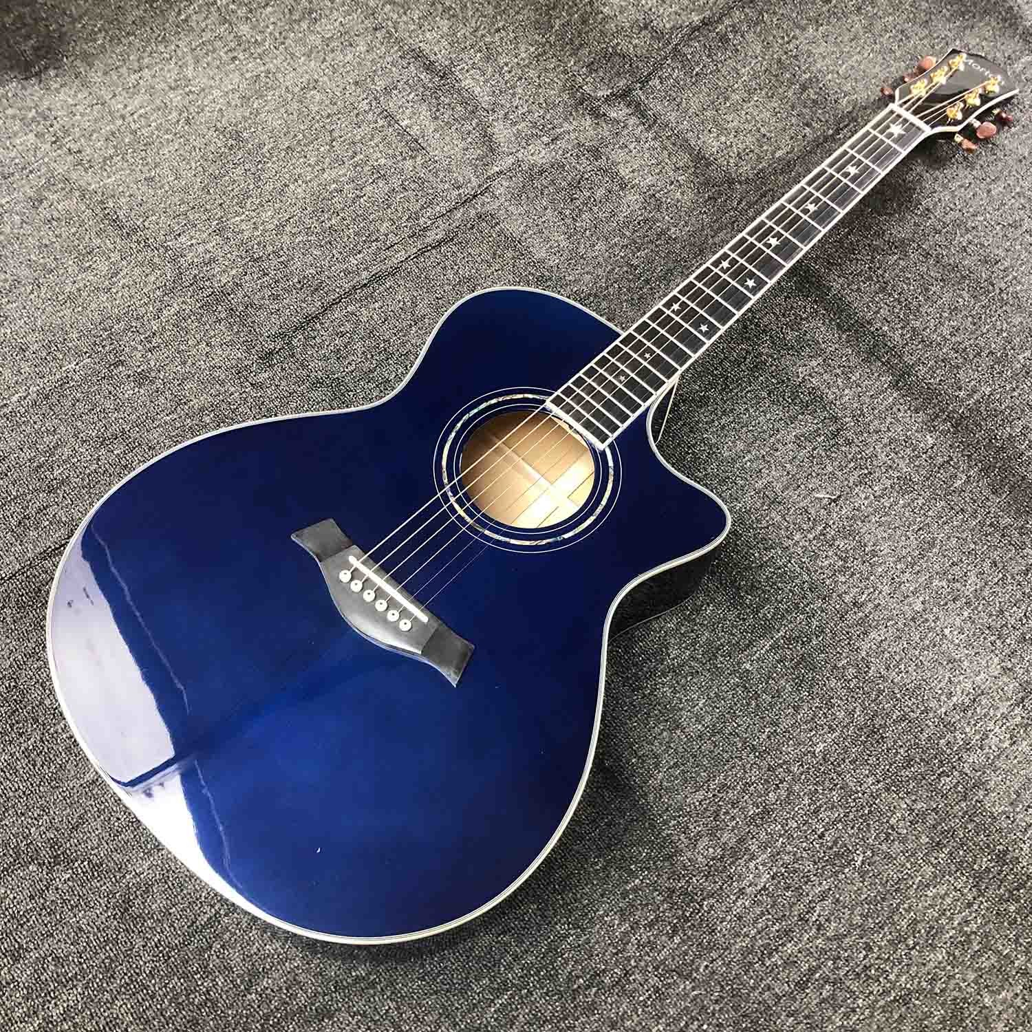Solid Spruce Top Sunburst Flamed Maple G614S Acoustic Guitar with Customized Logo