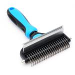Pet 2-In-1 Detangling Grooming Comb Cat Hair Cleaner Removal Dense Toothed Dog