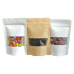 Water-proof Plastic Laminat Resealable Ziplock Brown Kraft Bags with Window for