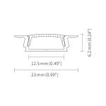 Thin Small IP20 LED Aluminium Extrusion Profiles Heatsink Extrusion