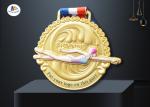 Three Dimensional 70mm 3mm Zinc Alloy Swimming Medals