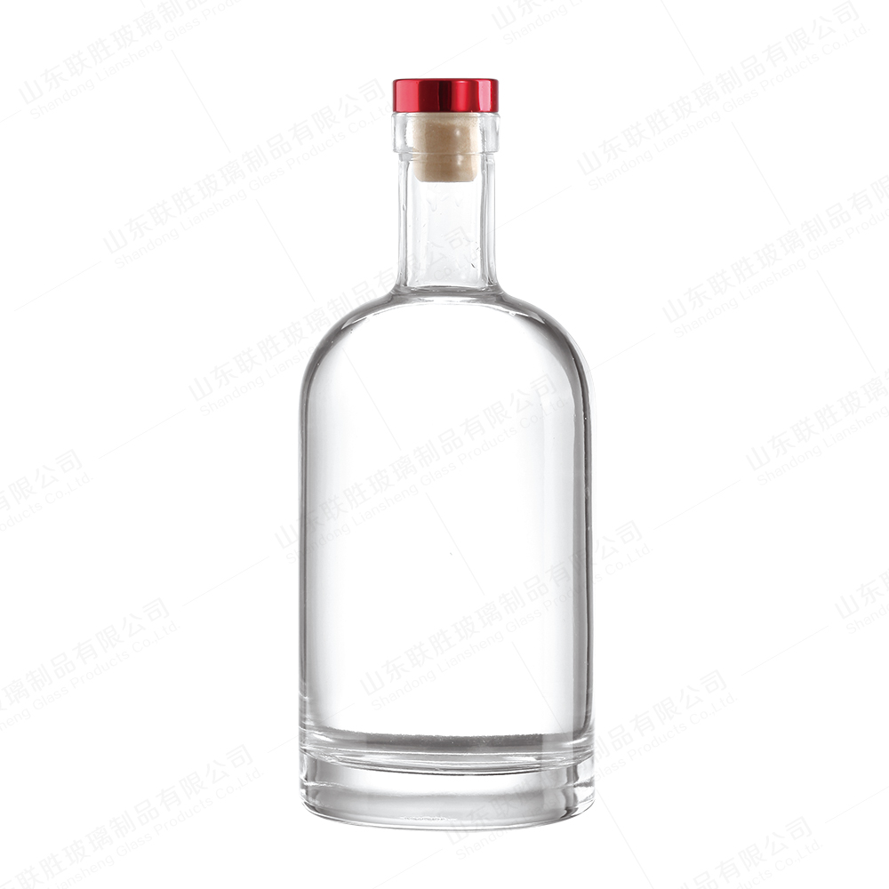 100ML 250ML 375ML 500ML Round Glass Bottle With Cork Healthy Lead Free Glass