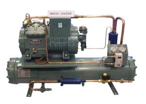 Wholesale 4DES-5Y Water Cooling Unit , Semi Enclosed Compressor Water Condensing Unit 5HP Long Lifespan from china suppliers