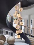 Modern Long Pendant Lights Luxury Staircase Marble Pendant Light(WH-NC-62）