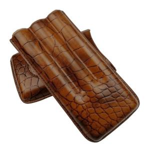 Wholesale Hot Selling 3 Fingers Type Cigar Leather Case Holder For Sale from china suppliers