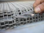 High Grade Stainless Steel Flat Wire Conveyor Belt Ceramics Use Honeycomb Type