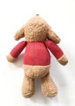 Brown Cute Dog Plush , Vivid Red Cloth Dog Stuffed Animals 20CM Height