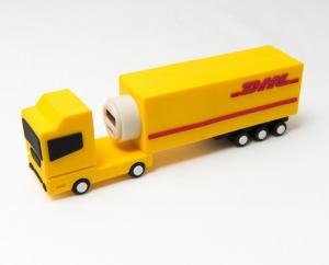 China DHL Branded 3D Soft PVC Truck/Plane Shape Mobile Power Bank 3000mAh 18650 Battery Portable Mobile Charger on sale