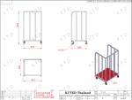 Flexible Slip Sheet Industrial Storage Trolley With 4" Silent Casters