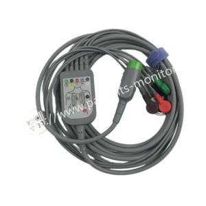 Wholesale EDAN ECG Cable Reusable 5 Lead 12 Pin Defib Snap AHA 3.4M REF EC05DAS121 Compatible For EDAN ECG Monitor from china suppliers