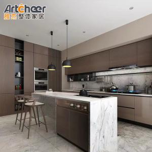 Wholesale Customized Modern Kitchen Cabinet in Turkey with PVC Membrane Door Panel and Plywood Carcase from china suppliers
