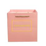 Colorful custom sliver stamping ivory paper bag with logo printing service candy