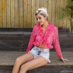 Feminine Charm Lace Blouse With Slim Fit For Special Occasions Lace Blouses