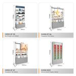 Skincare Display Cabinet Iron Containing Gray Facial Mask Cabinet For Branded