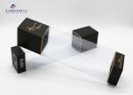Clear PVC Packaging Boxes Automatic Lock Full Black Printing On Upper / Lower