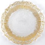 13 Inch Beautiful Shiny Brown Glass Charger Plates For Events
