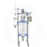 Chemical Glass Reactor 316L Evaporator Borosilicate Glass Core Components PLC
