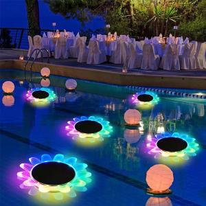 China OEM IP68 Multi Color LED Solar Float Lamp For Swimming Pool Night Light Stair Light on sale