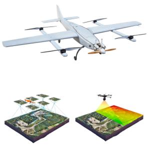 Wholesale 24H 5500m Altitude Oil Power Fixed Wing Hybrid VTOL Drone Autonomous Drone Plane Hybrid HX4HFW325 from china suppliers