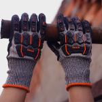 Premium 13 Gauge Nitrile TPR Impact-Resistant Safety Gloves EN388 4X43CP Durable
