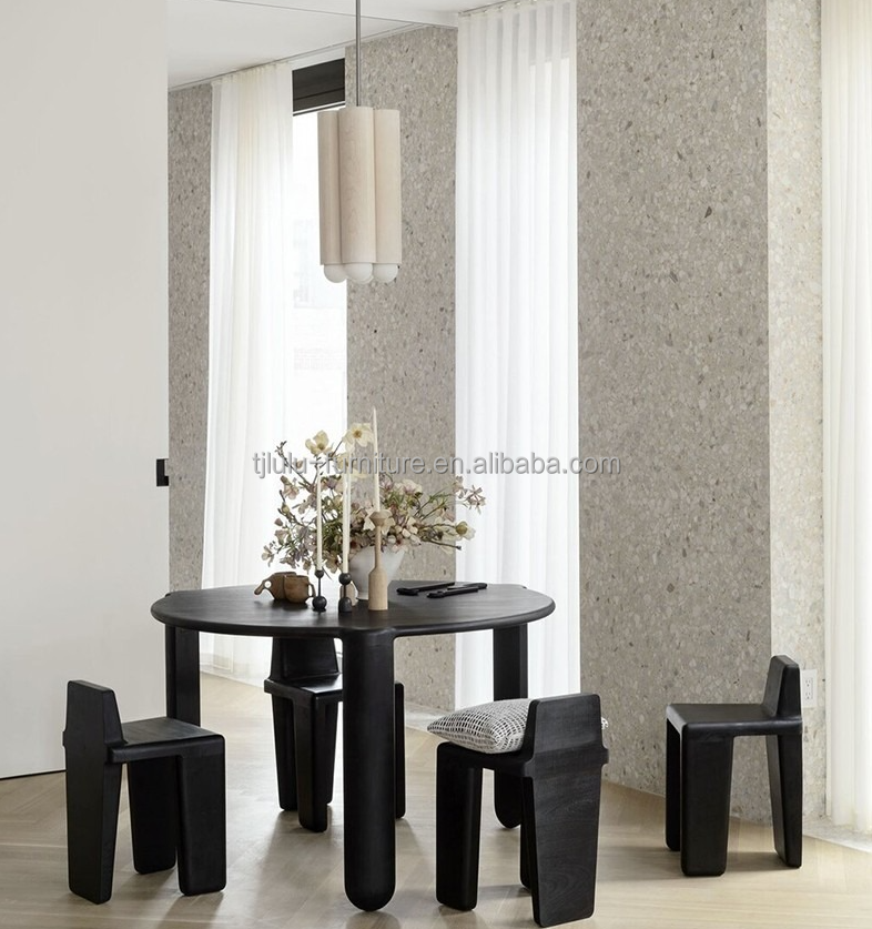 Modern Design Wood Seat Dining Chair Living Room Bar Stool Finish Nitrolacquer for Home Office