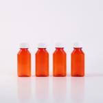 2oz 4oz 8oz 12oz16oz Oval Bottle PET Amber Container Cough Syrup Bottle Medicine