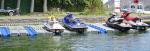 Plastic floating dock for yacht