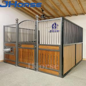 Wholesale Europe Style Hot Dip Galvanized Metal Frame Horse Stall Fronts With Swivel Feeder from china suppliers